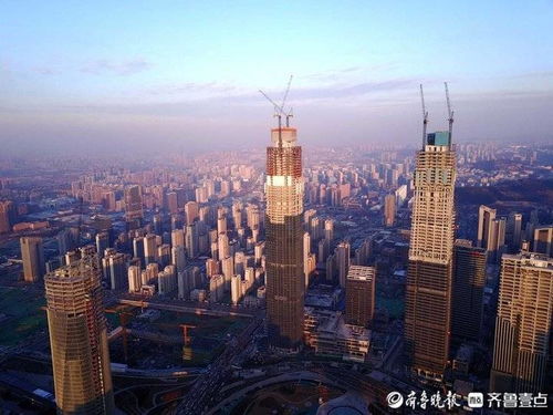 山东第一高楼,济南cbd绿地国金中心,加速向400米高度进军
